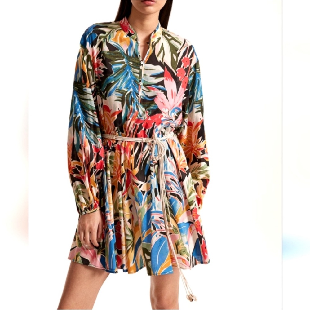 H&M shell tie belt mini dress